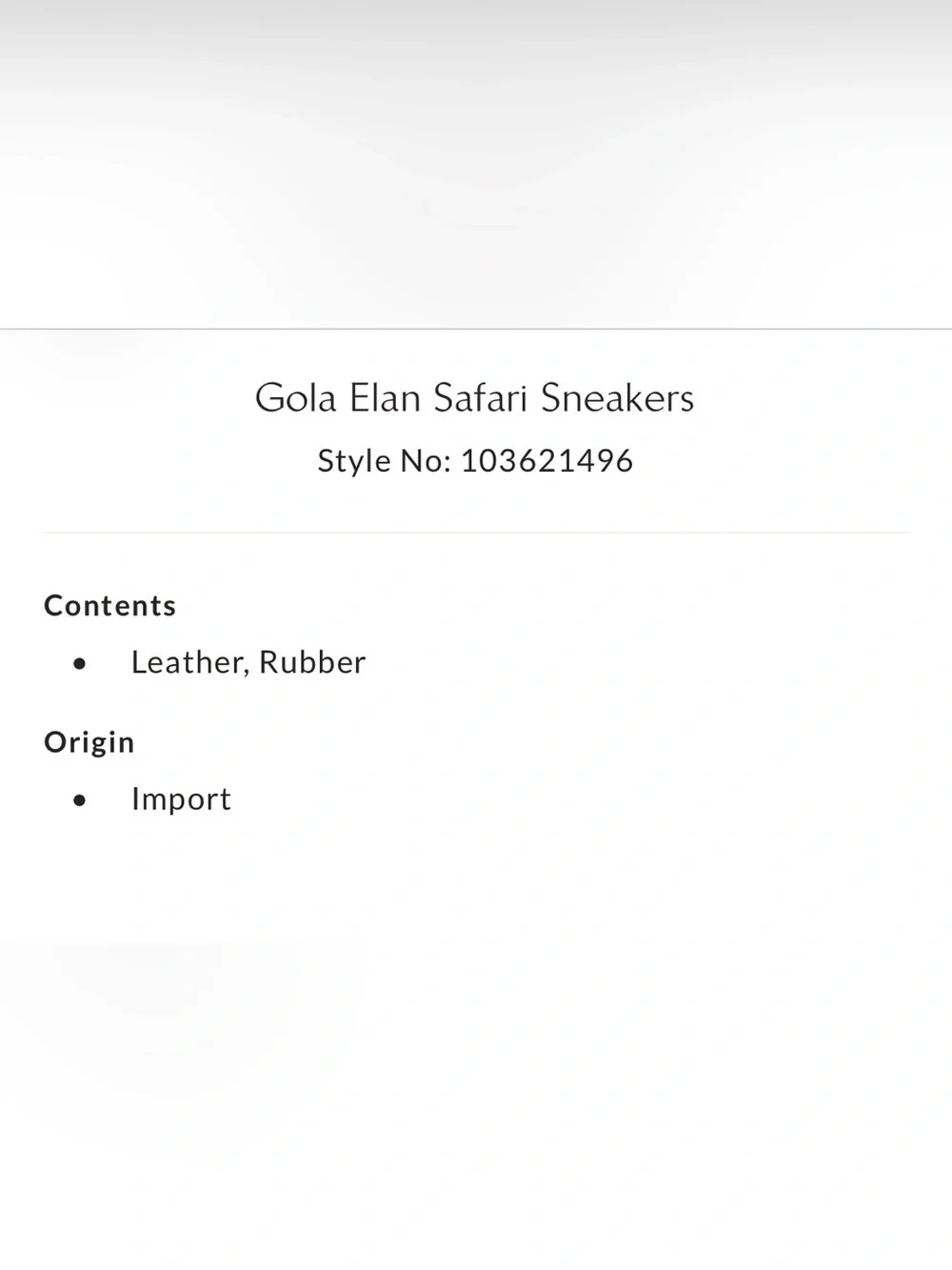 NIB Gola for Free People Elan Safari Sneakers